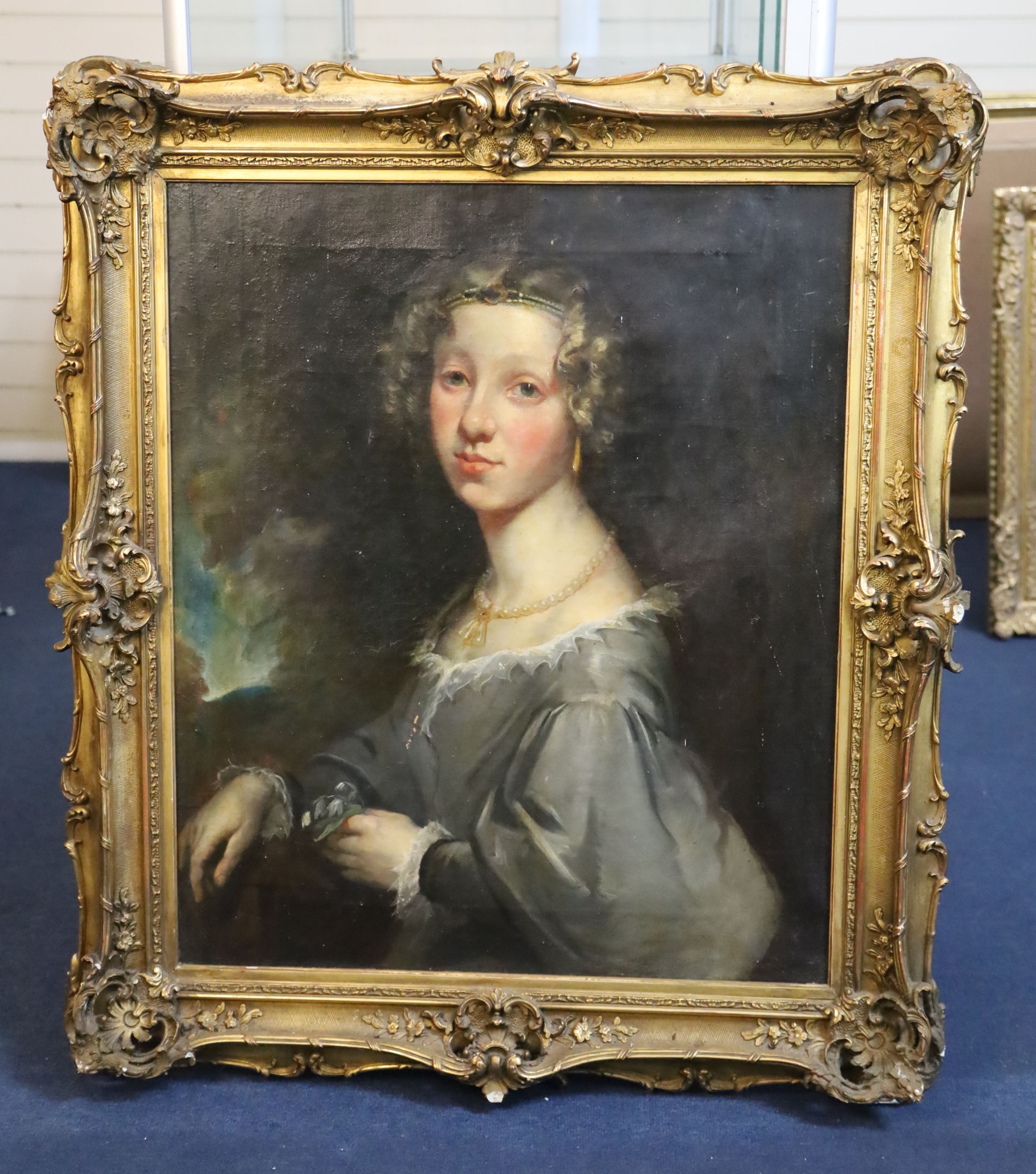 Richard Waller (1811-1882) Portrait of a young lady 29 x 24in.